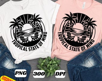 Beach Sunset SVG,PNG, Ocean Clipart, Beach Vector Image, Sublimation Design, Holiday Cut File, Palm Trees Silhouette, Vacation Svg