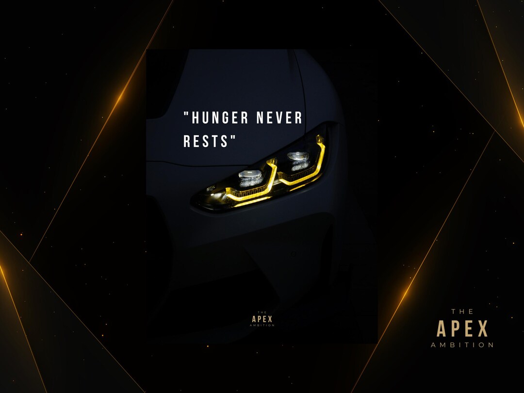 Luxury Motivational Poster | Hunger Never Rests | Apex Ambition Luxury ...