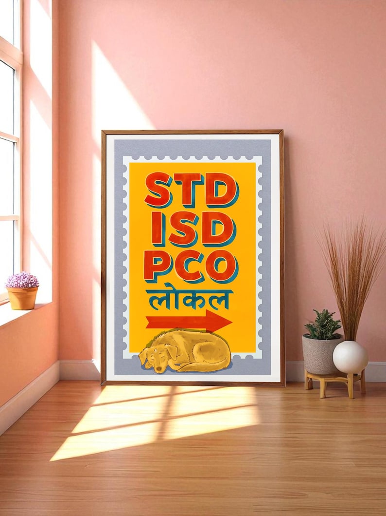 Indian STD ISD Sign Art Print: Nostalgic Retro Decor (digital Download ...