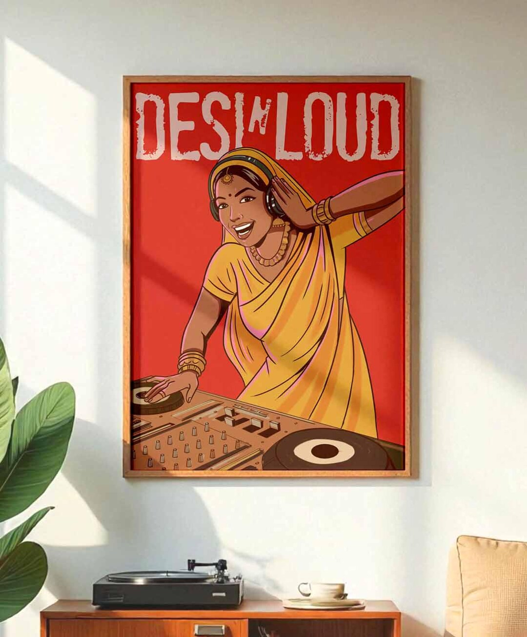 Desi DJ Woman Pop Art Print, Indian Bedroom Decor (digital Download) - Etsy