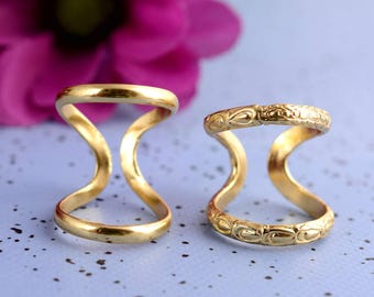 Gold Arthritis Support Ring, Adjustable Finger Splint, Joint Pain Relief Ring, Handmade Therapy Ring, Comfort Fit Joint Stabilizer