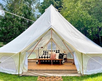 19.5 Ft. Zephyr 6M Bell Tent - With Large Rear Window. 6 Windows