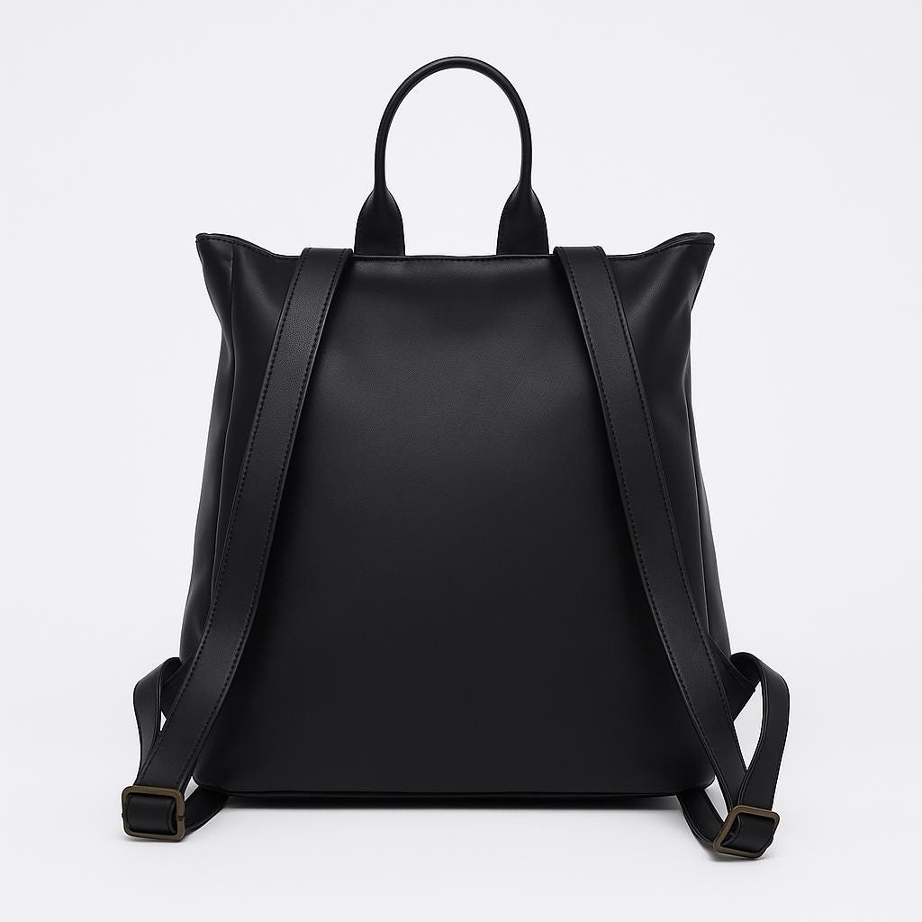 Minimalist Black Leather Backpack – Sleek Everyday Carry - Etsy