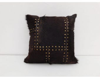 Timeless Cowhide Charm Leather Cushion Pillow Covers