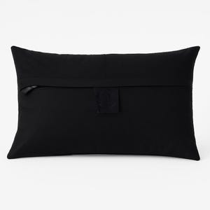 Luxury Black & White Cowhide Cushion – Rectangle Pillow Cover (Handcrafted) image 3