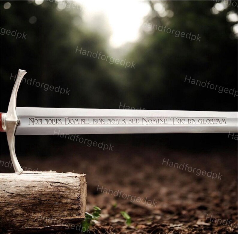 Faithkeeper - Espada de los Caballeros Templarios hecha a mano con vaina / Réplica medieval de espada coleccionable imagen 3