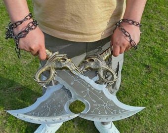 God of War ,Blades of Chaos  and Axe Cosplay Gift for him,