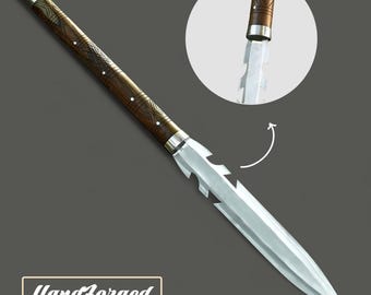 Handmade 30'' Carbon Steel Hunting Blade | Full Tang Leaf Spring