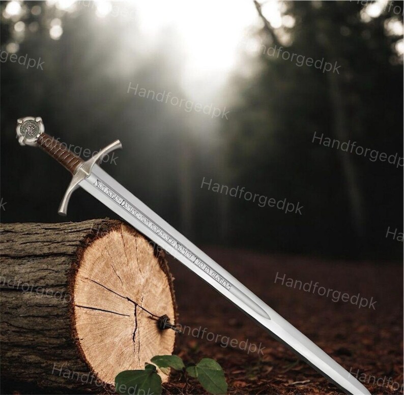 Faithkeeper - Espada de los Caballeros Templarios hecha a mano con vaina / Réplica medieval de espada coleccionable imagen 4
