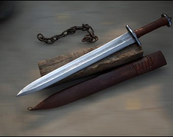 Handmade Viking Sword Replica: 21" Carbon Steel Medieval Collectible