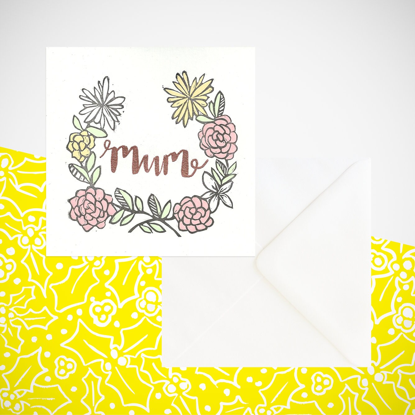 Floral Mum Greetings Card. Blank Inside for Your Own Message. - Etsy UK