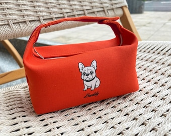 Bolsa de maquillaje con retrato de mascota personalizada, bolsa de cosméticos personalizada, regalo de cumpleaños personalizado para mujer, regalo para mamá, regalo para amantes de los perros, regalo para amantes de los gatos,