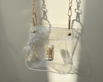 Bolsa transparente personalizada para estadios universitarios, deportes y eventos. Bolso cruzado, bolso para conciertos de K-POP, bolso aprobado para conciertos, bolso de regalo para festivales.
