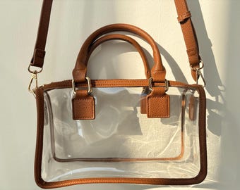 Custom Clear Stadium Bag with Premium Anti-Scratch PVC,KPOP Concert Bag,Game Day Bag,Festival Clear Bag,Stadium Approved Purse,Birthday Gift
