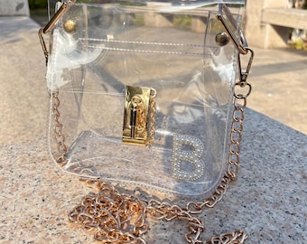 Custom Clear Stadium Bag for Concerts,Sports,Events,Mini Crossbody Bag,College Game Day Bag,Concert Approved Purse Festival Bag Gift for Her