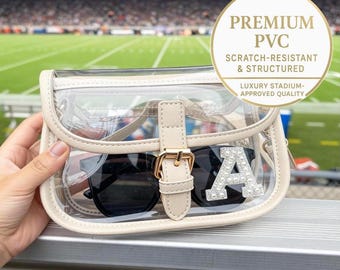 Luxury Custom Clear Stadium Bag, Personalized Stadium Approved Purse, Elegant Clear Crossbody Bag,Transparent Purse,Concert Bag,Game Day Bag