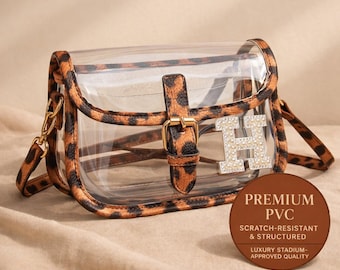 Bolsa transparente personalizada para estadio, bolsa para festivales, regalo para conciertos de KPOP, deportes, eventos, bolso cruzado, bolsa para el día del partido universitario, regalo personalizado para San Valentín.