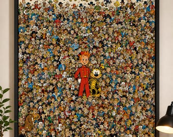 1000 Personnages de la BD Franco-Belge – Affiche Collector Géante
