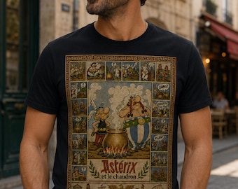 Vintage Römer Comic Mauer – Asterix Mosaik Kunstwerk-T-Shirt