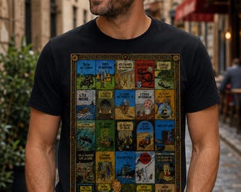 The Adventures of Tintin — Gesamtes Mosaic of all 24 Albums-T-Shirt