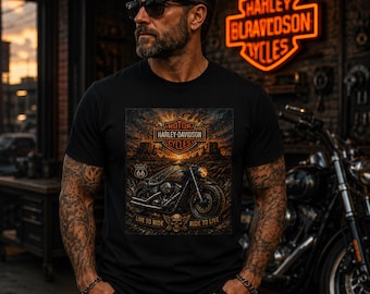 Harley Davidson Aigle Mosaïque 3D Vintage Biker