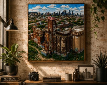 Canada Malting 3D Mosaic - Montreal industrielles Erbe