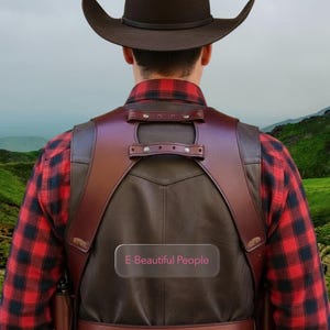 Schulterhalfter Double Side Western Patrone Aus Reinem Leder Dual Rechte und Linke Gun Saas Bild 4