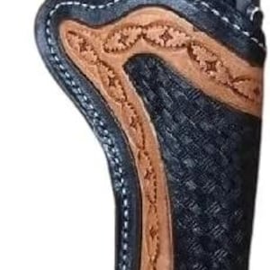 Leren holster dubbel getinte loop 4"-7,5" Revolver UniFit handgemaakte S&W Heritage Taurus Colt