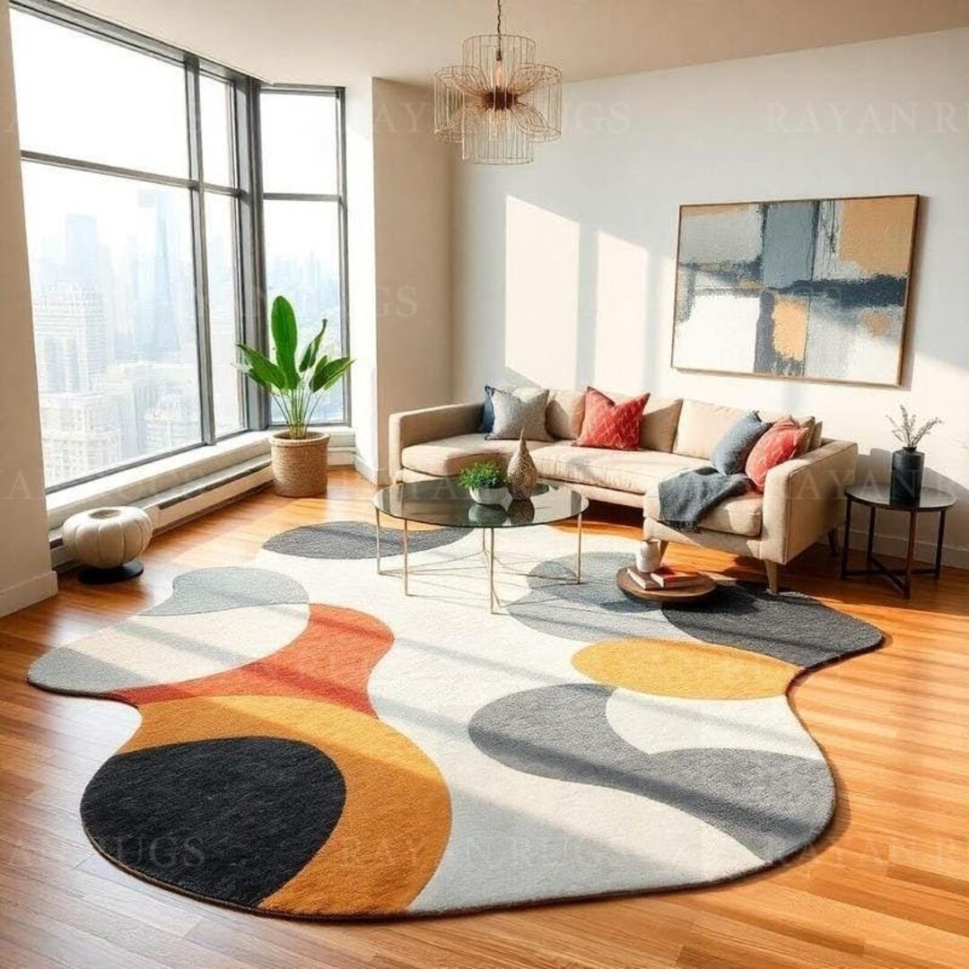 Luxury Curved Line Rug - Etsy