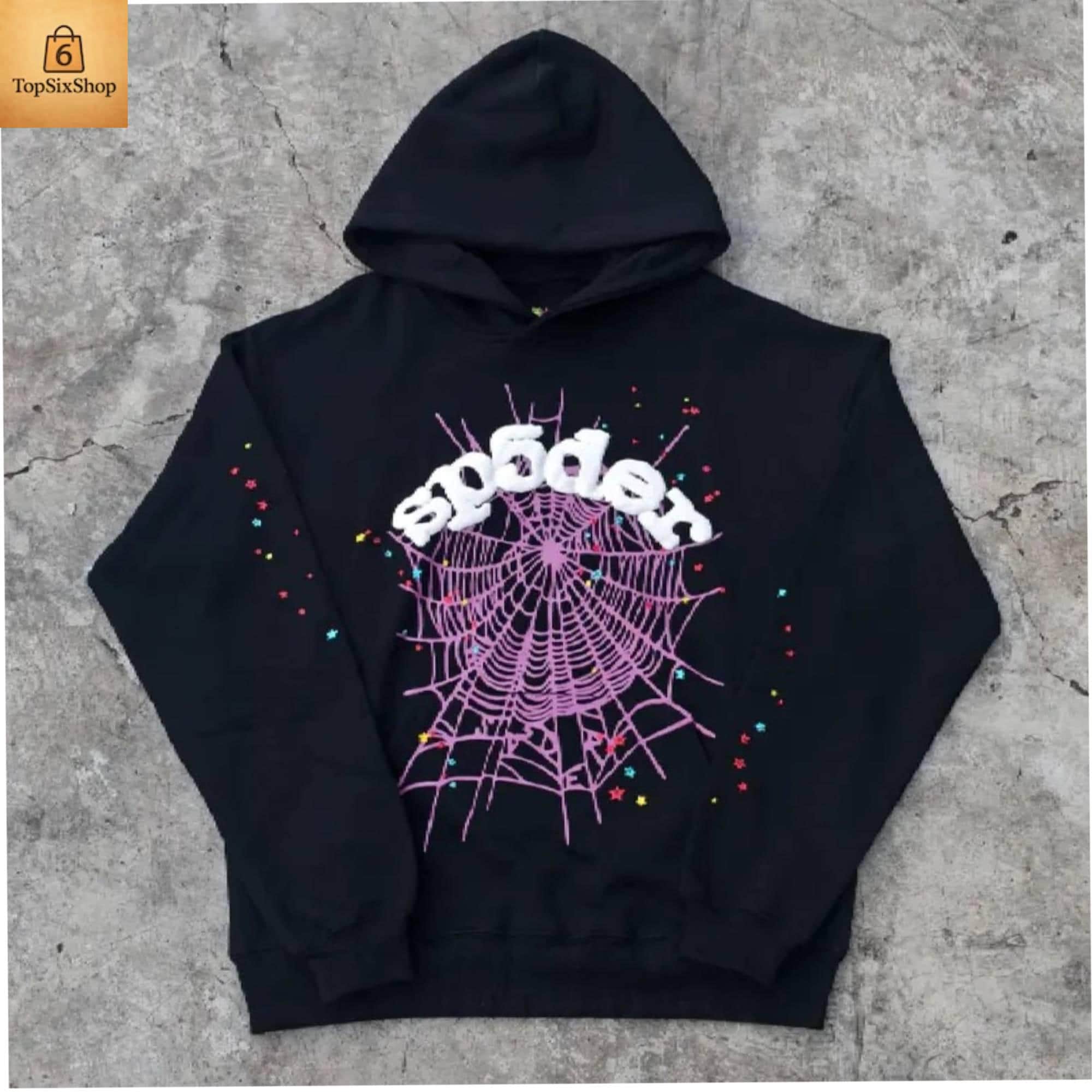 I love sp5der ブラックパーカー スパイダー 