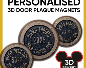 Imán decorativo 3D personalizado de Disney Cruise Line para la puerta del camarote