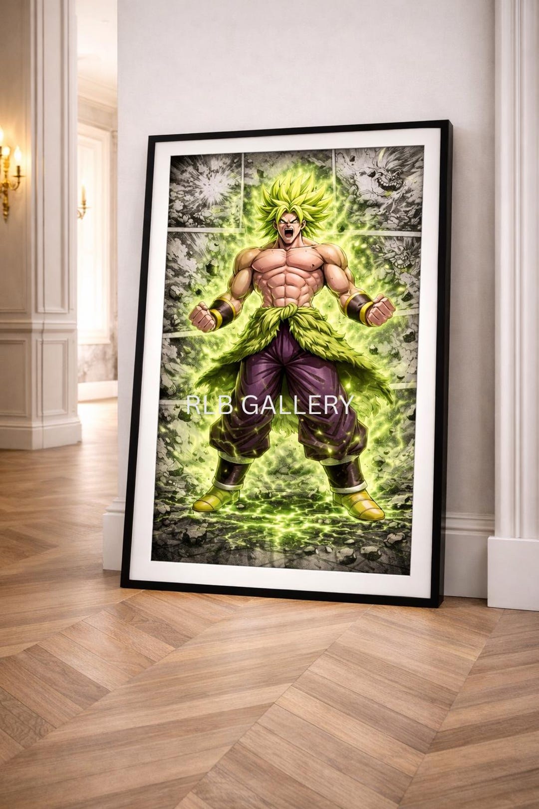 Broly Legendary Super Saiyan Print, Dragon Ball Z Manga Panel Art ...