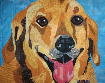 Custom Pet Portrait Quilted