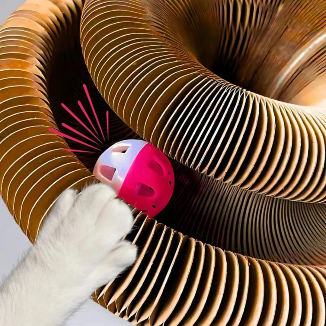 Interactive Cat Scratcher, Foldable Scratch Pad for Indoor Cats ...
