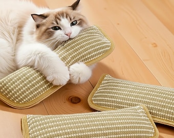 Catnip Cat Toy, Sisal Cat Kicker Toy for Indoor Cats, Natural Dental Chew & Scratch Toy, Bunny Kick Catnip Toy for Stress Relief