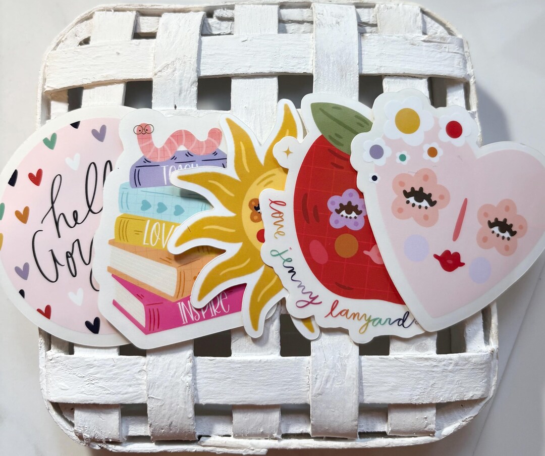 Sticker Bundle | 5 Decal Set | Teacher Sticker | Vinyl Sticker | Water ...