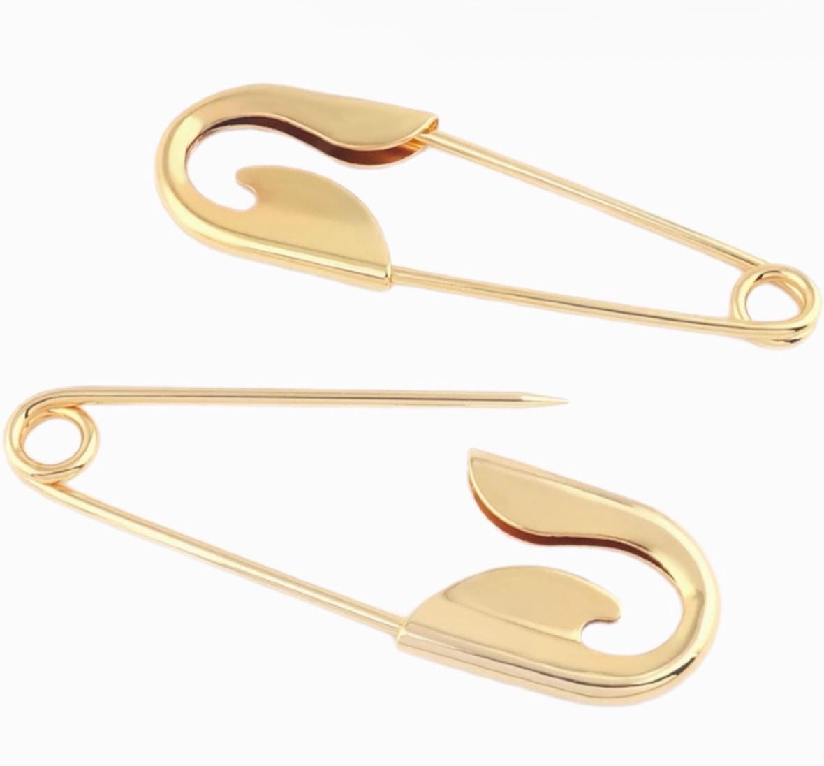 Large 4” Gold Curve Detailed Safety Pin *PIN ONLY* - Etsy