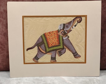 インドの細密画：紙に描かれた象の複合動物アート - Etsy 日本