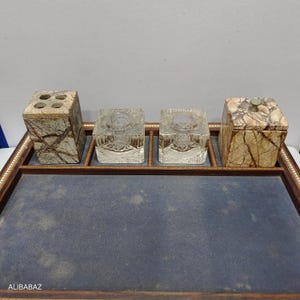 Vintage Schreibtisch | Handgemachtes Vizagapatam Kunstwerk | Büro Dekorativer Schreibtisch