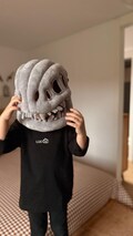 3D Dinosaur Skeleton Plush Hoodie, Wearable Fossil Costume product logo