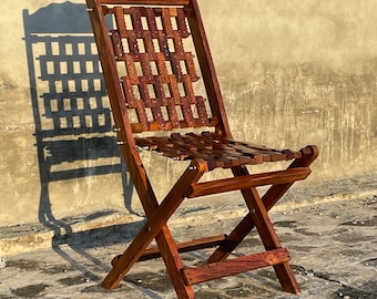 Pure Wood Premium Handmade Chair For Living Room | Foldable Chair | Home Decor Chair | Rosewood Chair | Vintage Chair | Outdoor Chair