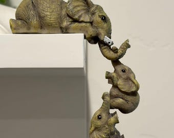 Handmade Dangling Elephant Sculpture: Home Decor Figurine