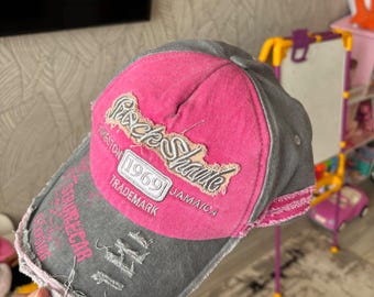 Embroidered Rock Shark Baseball Cap: Vintage Y2K Style