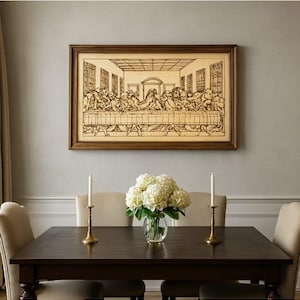Vector for laser cutting "Engraving of the Last Supper"