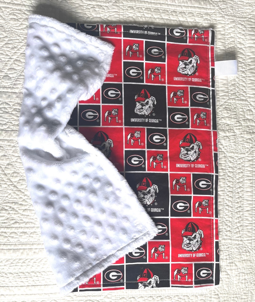 Baby UGA University of Georgia Bulldogs Lovey With Ribbon Tab 17 X 18 ...