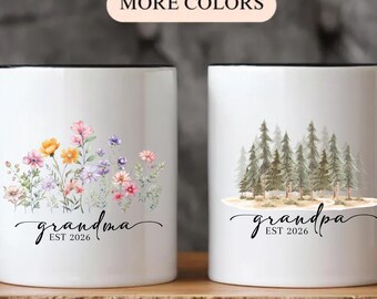 Personalised “New Grandparents” Mug • Pregnancy Announcement Gift • First Time Grandma & Grandpa Coffee Cup, Easter gift