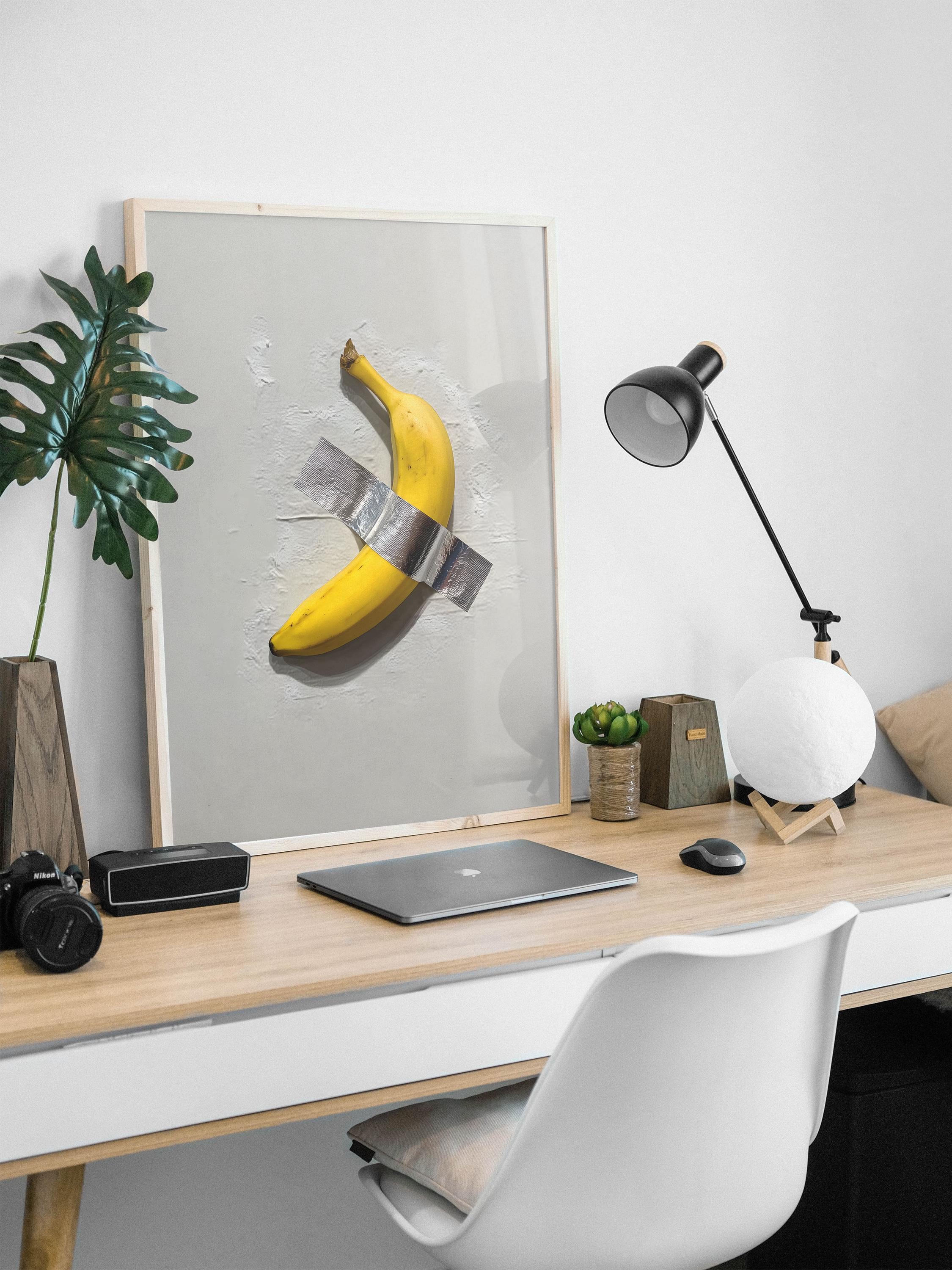 Funny Banana Duct Tape Pop Art Print: Conceptual Wall Art (digital