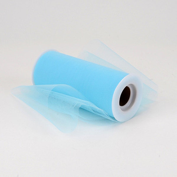 Light blue Tulle Roll 6 inch x 300 Feet (100 Yards)