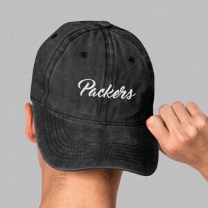Vintage Black Packer Hat - Etsy display picture 1