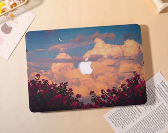 Sunset Cloud Floral Macbook Case for 2025 M5 Pro 14 A3434,Macbook Air 15/13/11",Macbook Pro 13/14/15/16 M1 M2 M3 2024 2023 2022 Laptop Cover